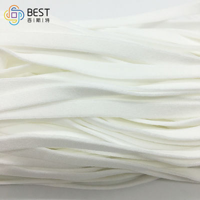Materie prime bianche elastiche piane rotonde della banda 3.5MM del ciclo dell'orecchio della maschera di protezione