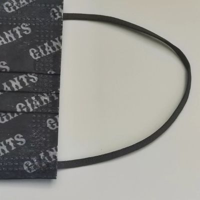 Accessori elastici neri della maschera di protezione della banda 3mm 3.5mm 4mm del cavo di Earloop