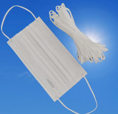 Cicli elastici regolabili bianchi amichevoli dell'orecchio di ECO per le maschere 3.5MM 4MM 5MM