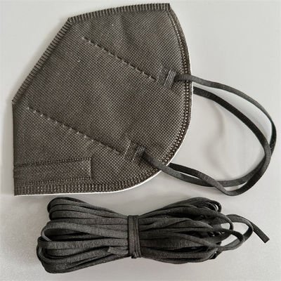 L'orecchio elastico elastico avvolge il cavo piano dell'elastam nero del poliestere di 4mm per la maschera di protezione 3D
