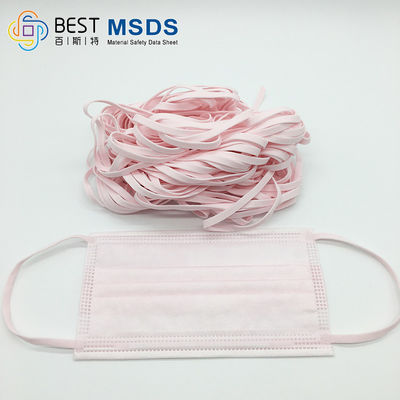 Banda elastica rosa per la larghezza di Earloop 5mm della maschera
