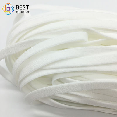 Materie prime bianche elastiche piane rotonde della banda 3.5MM del ciclo dell'orecchio della maschera di protezione