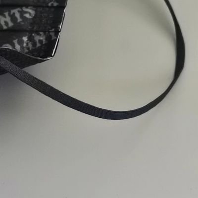 Accessori elastici neri della maschera di protezione della banda 3mm 3.5mm 4mm del cavo di Earloop