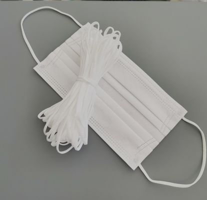 l'orecchio elastico bianco 5mm di 3.5mm avvolge la banda della corda per la maschera di protezione eliminabile