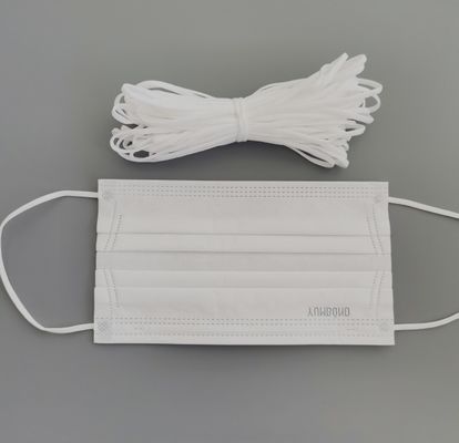 l'orecchio elastico bianco 5mm di 3.5mm avvolge la banda della corda per la maschera di protezione eliminabile