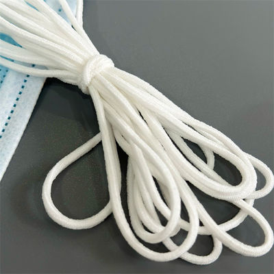 2.5mm 2.8mm 3mm 3/16&quot; filo bianco a 1/8 pollici della banda elastica di Earloop del giro per la maschera