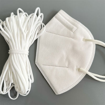 L'orecchio elastico della maschera di protezione N95 lega l'elastam bianco 7mm del poliestere di 5mm 6mm 6.5mm