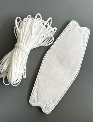 Bande elastiche bianche di nylon dell'orecchio del poliestere per la maschera di protezione coreana 3D 3.5mm 4mm 5mm