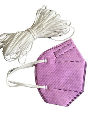 1/16» corde molli piane bianche del legame dell'orecchio di Earloop del materiale elastico a 1/8 pollici a 1/4 pollici del cavo
