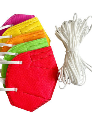 25 corda elastica bianca del cavo di Mtrs 3MM Earloop per le maschere di colore