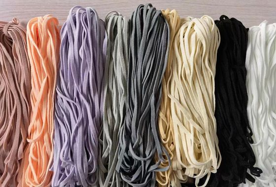 Poliestere eliminabile elastico piano Earloop di colore della vendita all'ingrosso 4MM 5MM della fabbrica